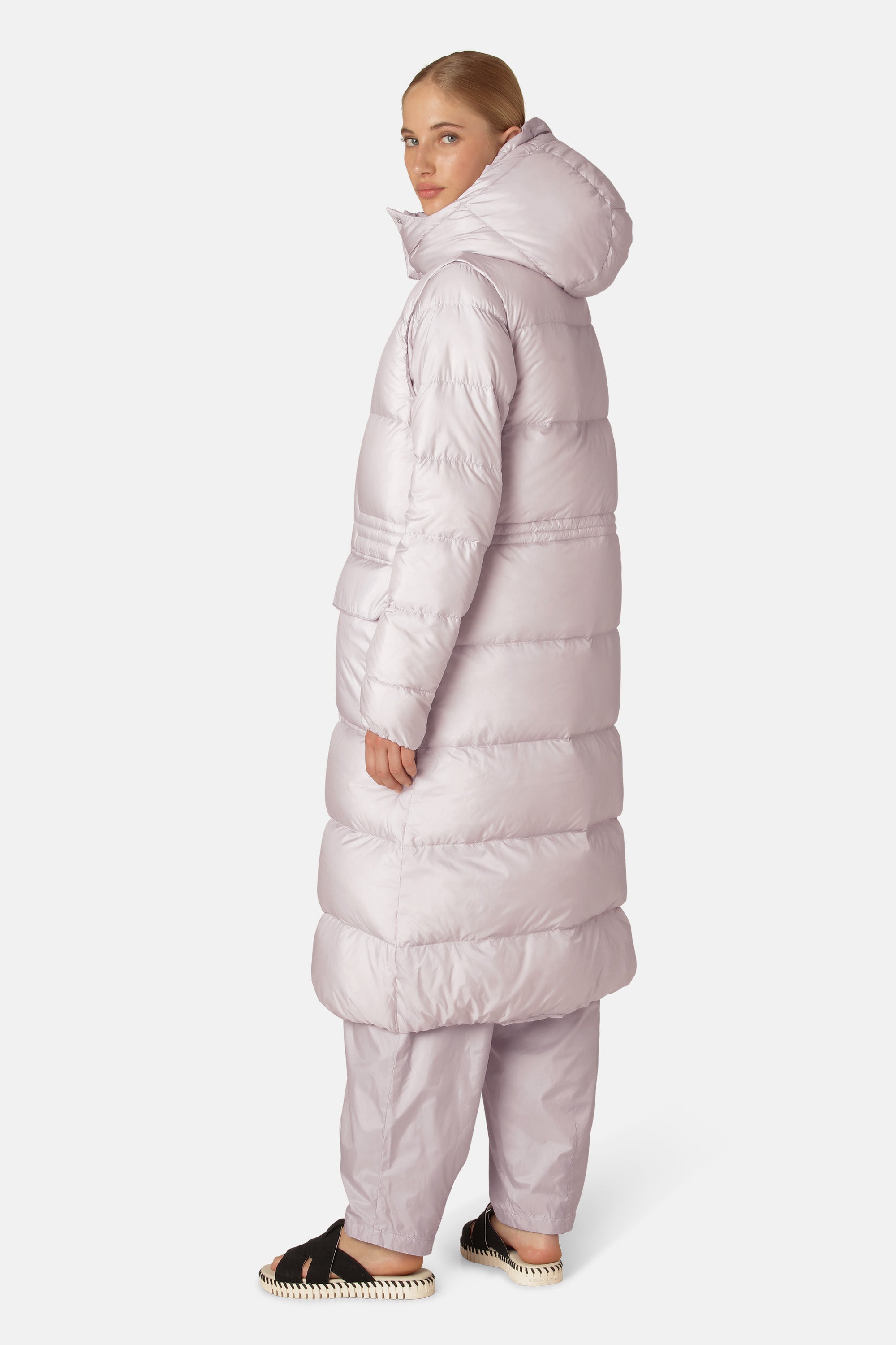 Ilse Jacobsen Hornbæk Outerwear Long Down Vest Puffer vest 549 Concrete